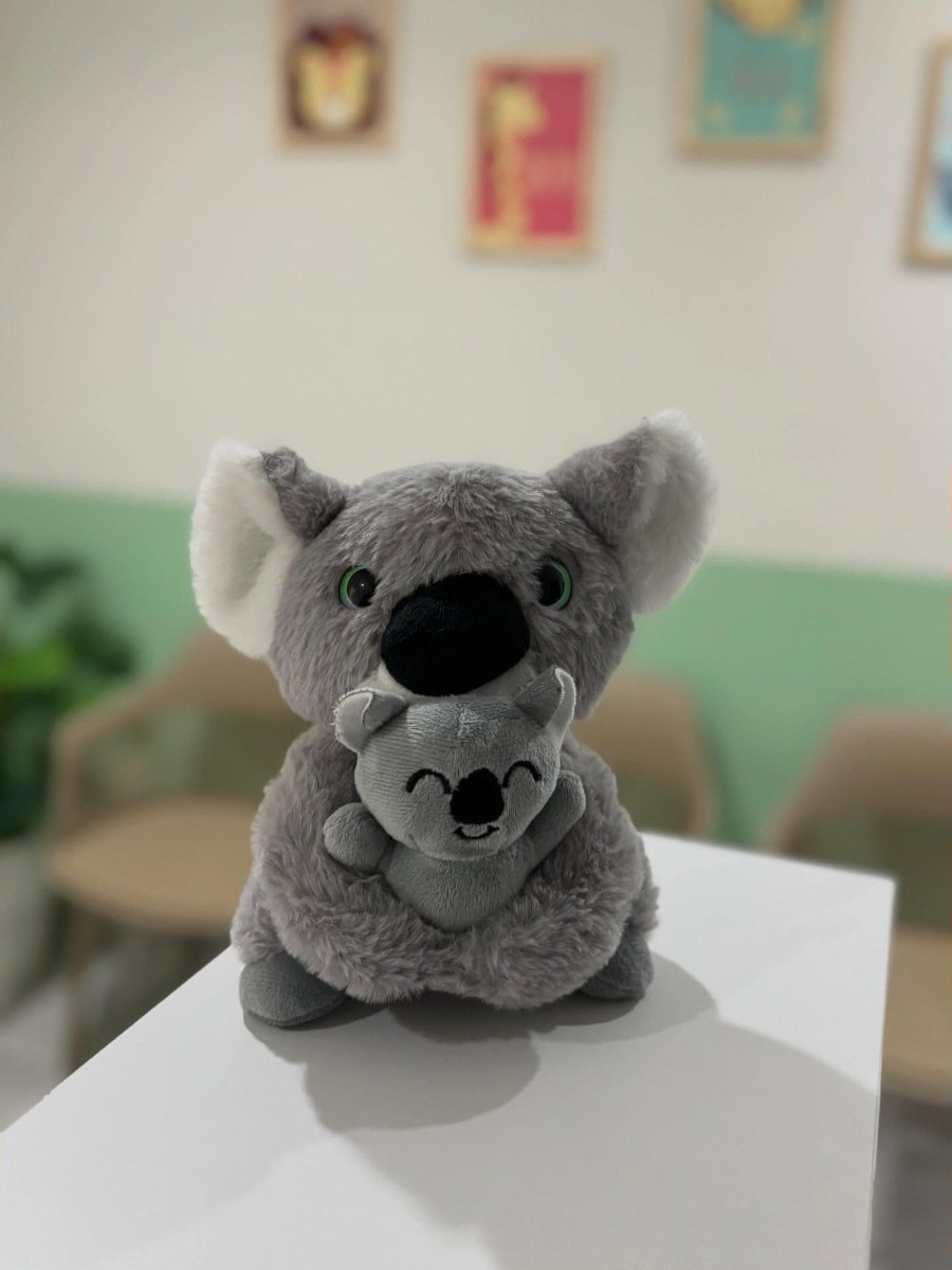 Mascote coala da clínica